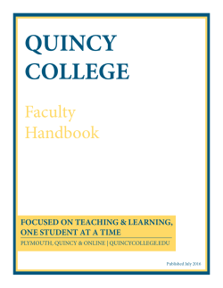 Faculty Handbook