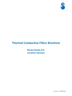 Thermal Conductive Fillers Brochure
