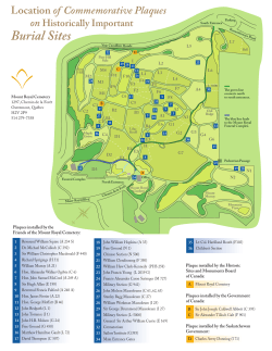 Map of Historically Important Burial Sites