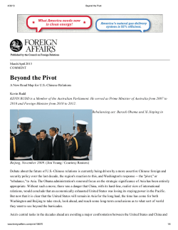 Beyond the Pivot - The Washington Center