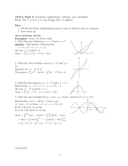 Geometric applications: volume, area, arclength