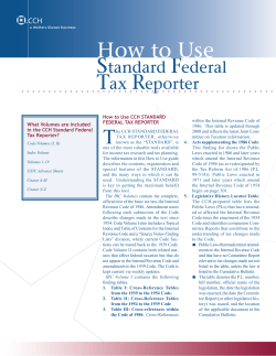 How to Use Standard Federal Tax Reporter