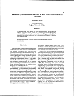 The Socio-Spatial Structure of Belfast in 1837
