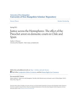 Justice across the Hemispheres: The effect of the Pinochet arrest on