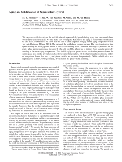 Aging and Solidification of Supercooled Glycerol