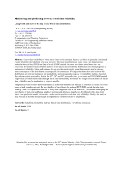 Paper Monitoring and predicting freeway travel time reliability ATMO