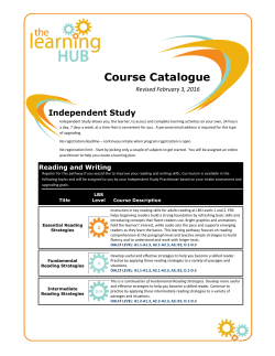 Course Catalogue - The LearningHUB