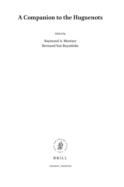 A Companion to the Huguenots