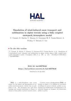 Simulation of wind-induced snow transport and sublimation in alpine
