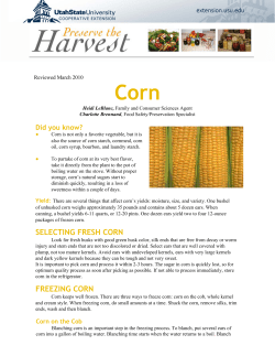 Corn - Utah State University Extension