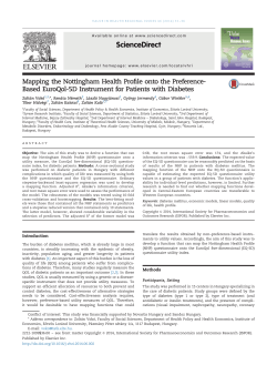 Mapping the Nottingham Health Profile onto the Preference