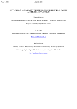 supply chain management practices and capabilities: a case of an