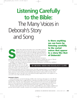 The Many Voices in Deborah`s Story and Song - Circle