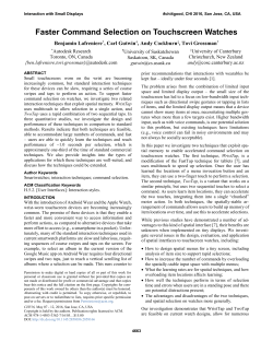 Faster Command Selection on Touchscreen Watches