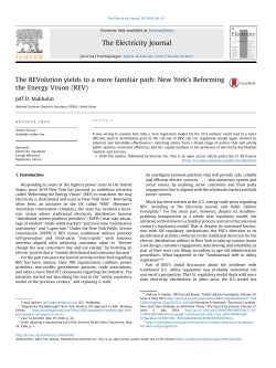 New York`s Reforming the Energy Vision (REV)