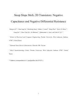 Steep Slope MoS2 2D Transistors: Negative Capacitance and