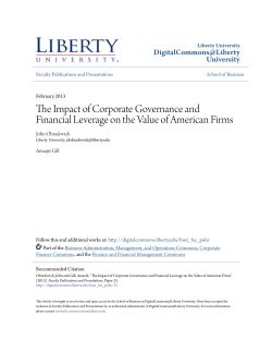 The Impact of Corporate Governance and Financial Leverage on the