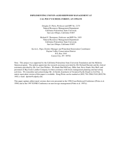 IMPLEMENTING UNEVEN-AGED REDWOOD MANAGEMENT AT