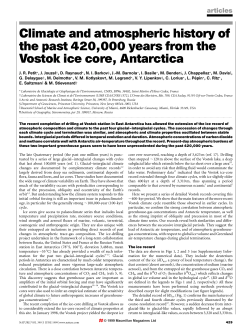 Climate and atmospheric history of the past 420,000 years from the