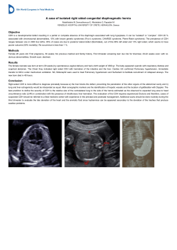 A case of isolated right sided congenital diaphragmatic hernia