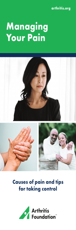 Managing Your Pain - Arthritis Foundation