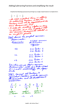 simplify the sum or difference of fractions