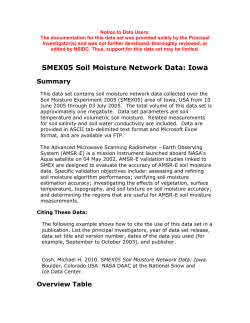 SMEX05 Soil Moisture Network Data: Iowa