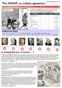 The NSNAP: an unlikely agreement.