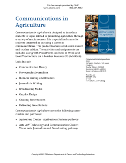 Communications in Agriculture - Oklahoma Department of Career