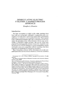 Deregulating Electric Utilities A Market-Process