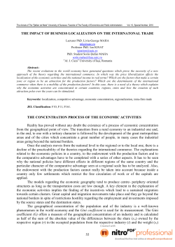 55 THE IMPACT OF BUSINESS LOCALIZATION ON THE