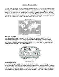 Comparing Projection Maps Mercator Projection Robinson Projection