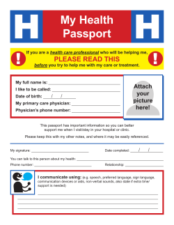 My Health Passport /English - Florida Center for Inclusive
