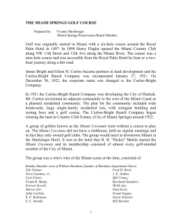 Miami Springs Golf Course history - Miami Spring Golf and Country