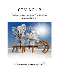December 2012-January 2013 - Indiana University School of Dentistry