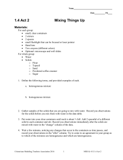 1.4 Act 2 Mixing Things Up