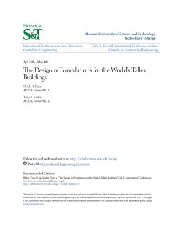 The Design of Foundations for the World`s Tallest
