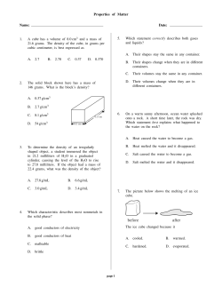 Properties of Matter