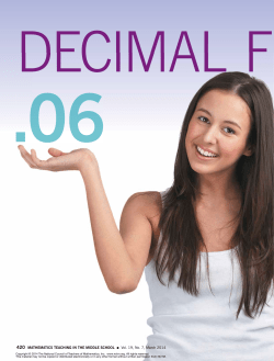 Decimal Fractions: An Important Point