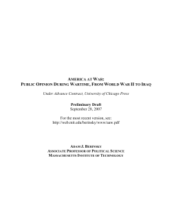 america at war: public opinion during wartime, from world war ii to iraq