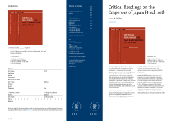 Critical Readings on the Emperors of Japan (4 vol. set)