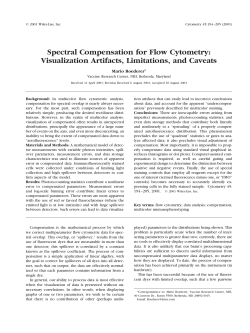 Spectral compensation for flow cytometry: Visualization artifacts