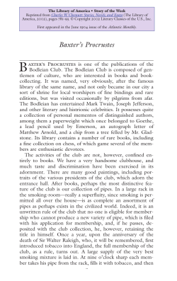 Baxter`s Procrustes