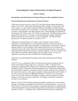 Prosecuting the Crime of Destruction of Cultural