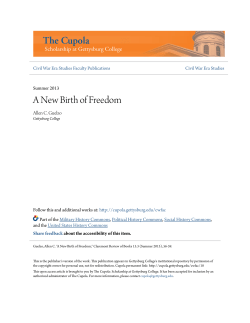 A New Birth of Freedom - The Cupola: Scholarship at Gettysburg