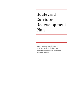 Boulevard Corridor Redevelopment Plan
