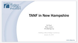 TANF in New Hampshire - New Hampshire Fiscal Policy Institute