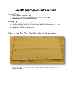 Layette nightgown pattern