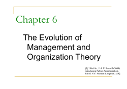 The Evolution of Management and Organization Theory