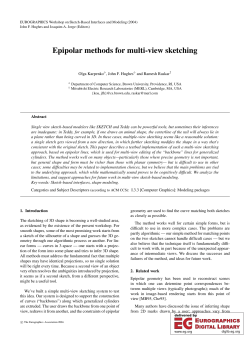 Epipolar methods for multi-view sketching